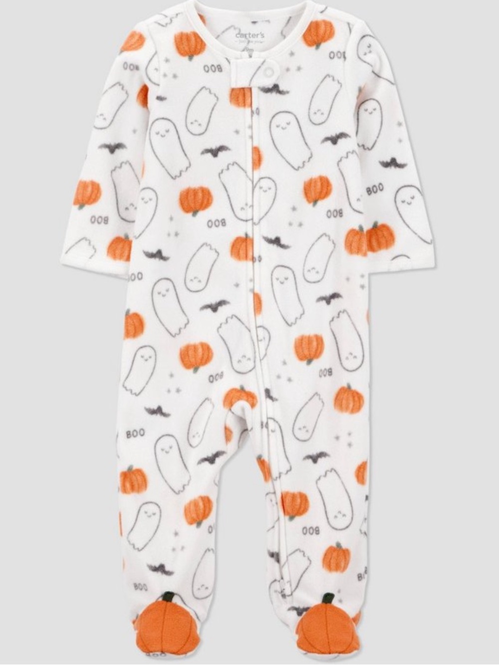 🎃👻 NWT Carter’s Baby Halloween Pumpkins and Ghosts Cozy Sleeper - Newborn 👻🎃